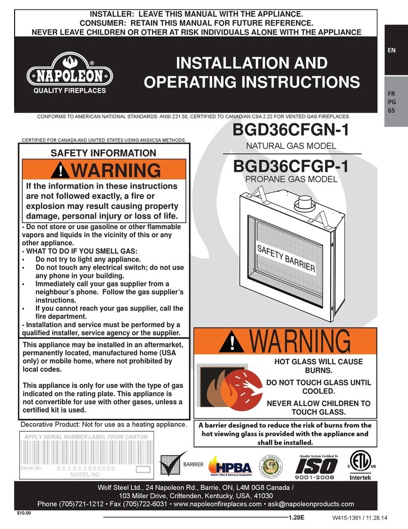 Napoleon BGD36CFGN-1 User manual