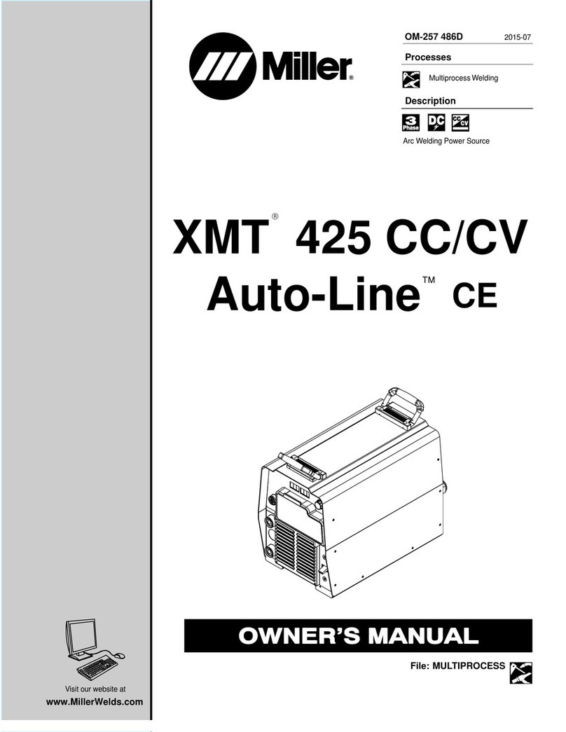 Miller XMT 425 CC/CV owner's manual