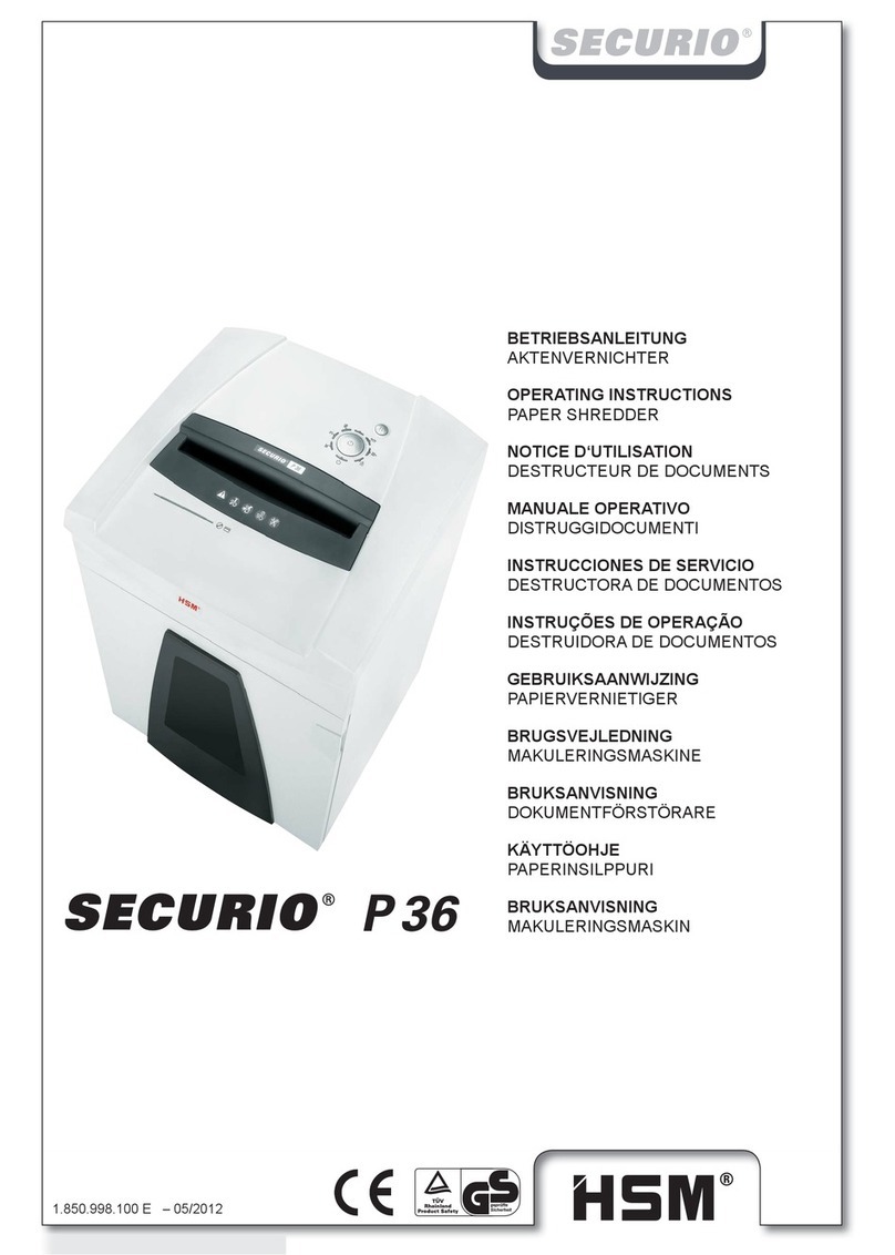 HSM securio P36 User manual HSM securio P36 User manual