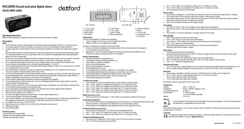 Dexford RAC20004 operating instructions