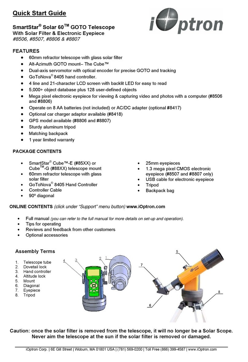 iOptron smartstar solar 60 quick start guide iOptron smartstar solar 60 quick start guide