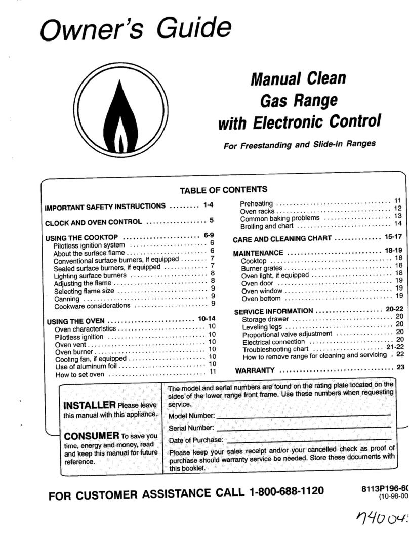 Magic Chef CGS1740ADH owner's guide Magic Chef CGS1740ADH owner's guide