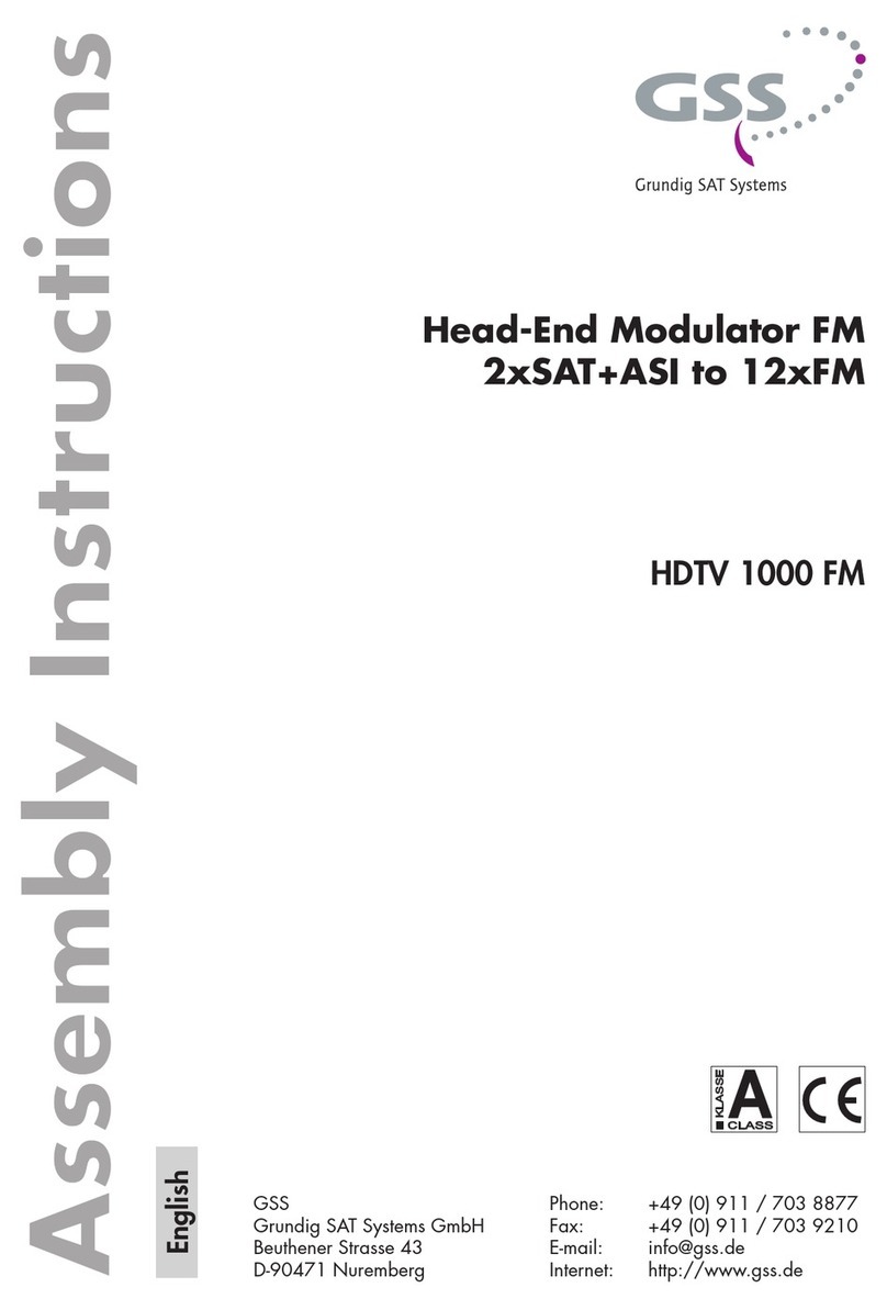 GSS HDTV 1000 FM User manual