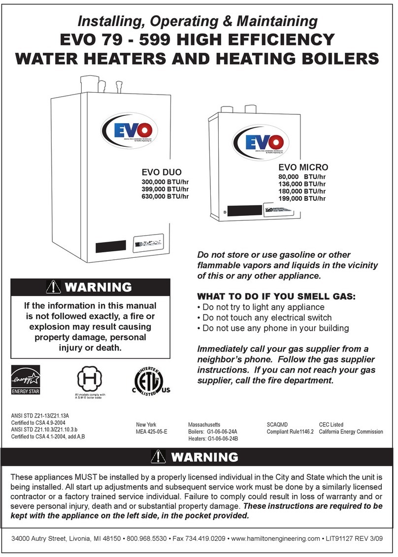 Evo HW 79 Installing, operating & maintaining