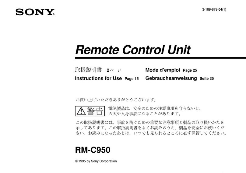Sony RM-C950 User manual