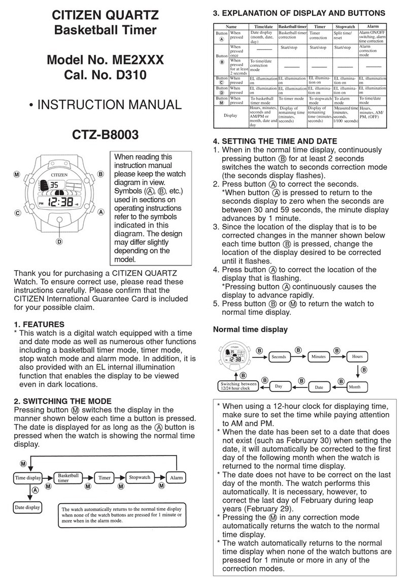 Citizen ME2 series instruction manual