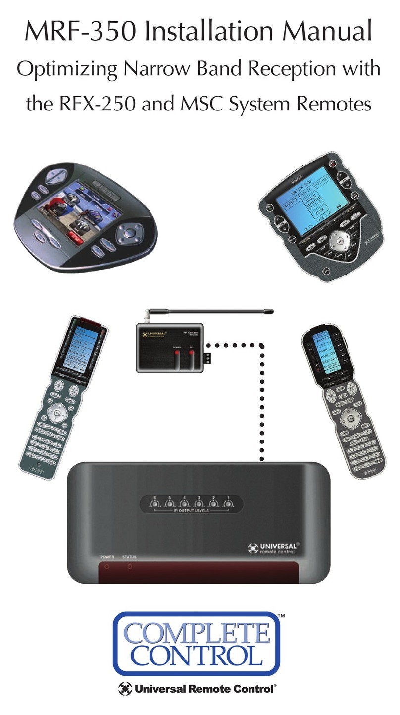Universal MRF-350 installation manual