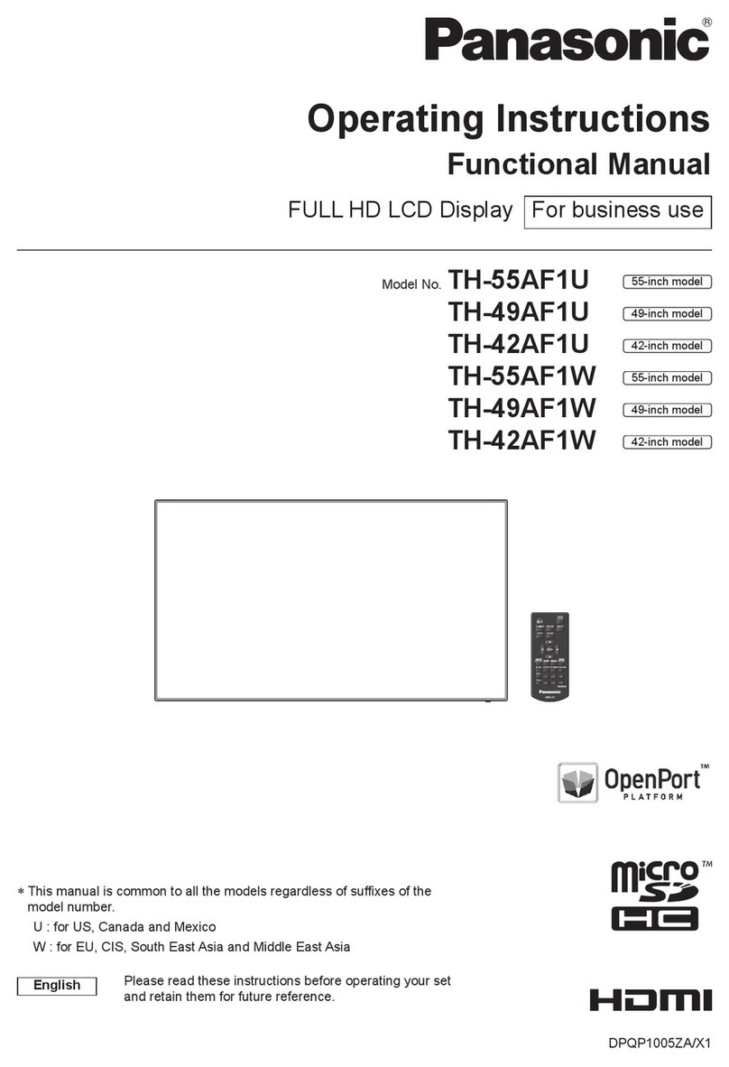Panasonic TH-55AF1U User manual Panasonic TH-55AF1U User manual