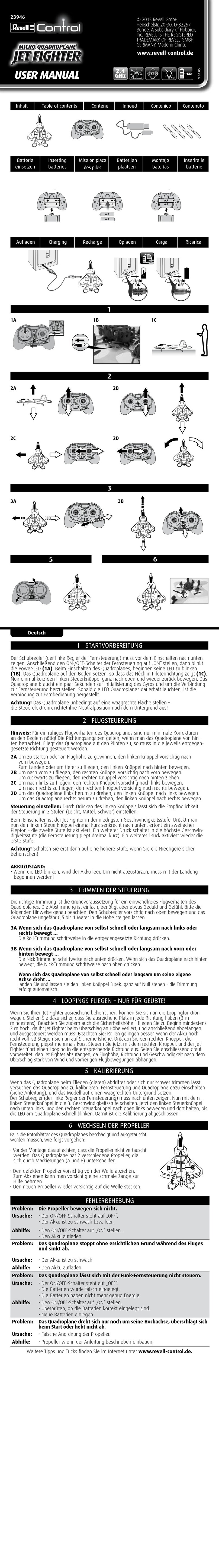 REVELL Jet Fighter User manual