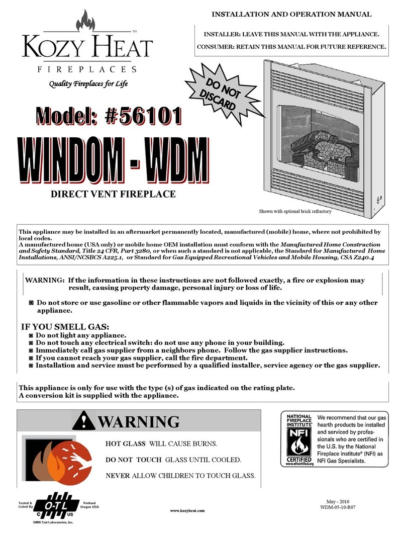 kozy heat Windim-WDM 56101 User manual