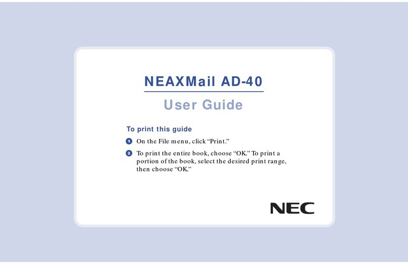 NEC NEAXMail AD-40 User manual