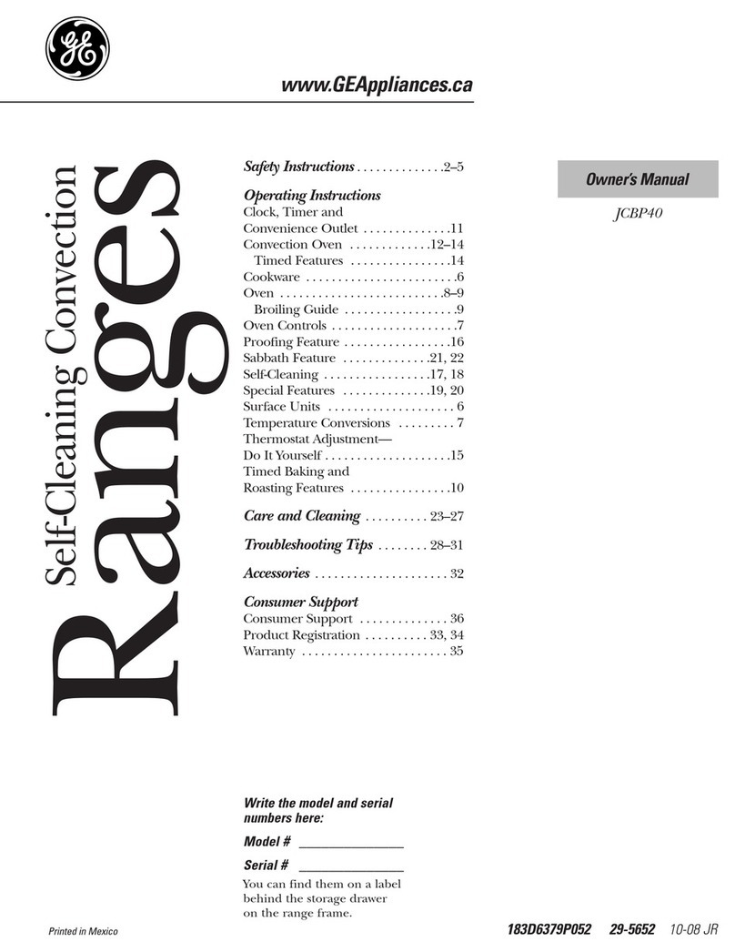 GE JCBP40 User manual
