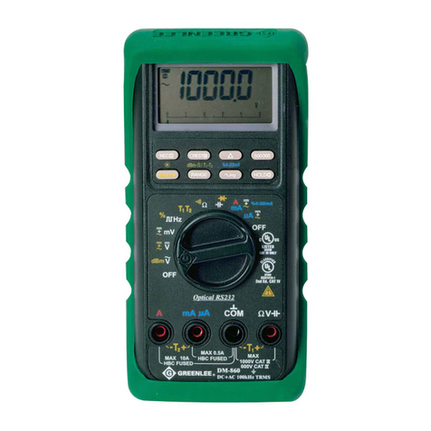 Greenlee DM-860 User manual