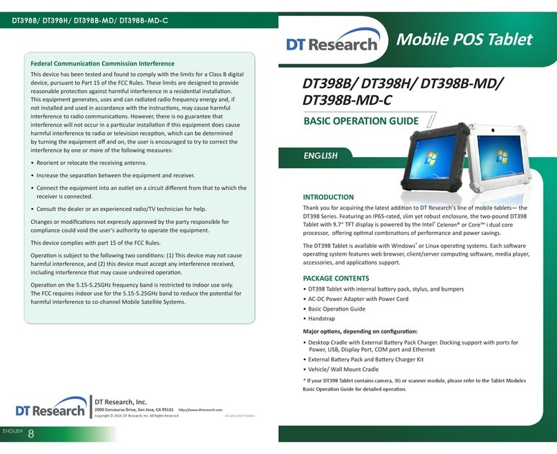 DT Research DT398B-MD Assembly instructions