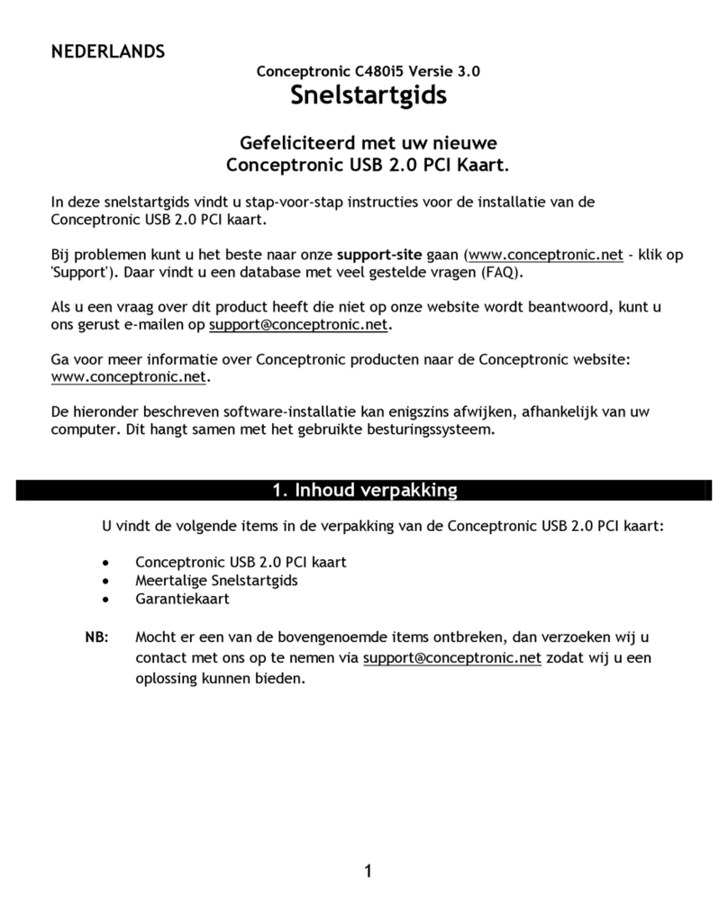 Conceptronic C480i5 Version 3.0 User manual