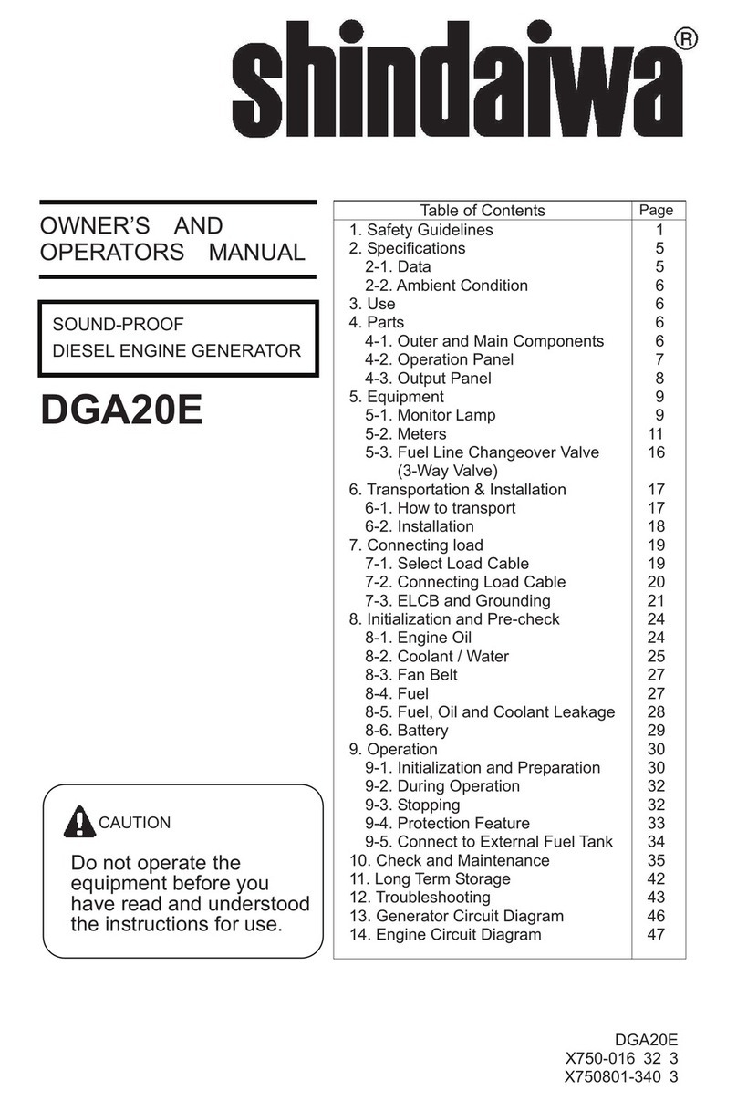 Shindaiwa dga20e Owner's and operator's manual