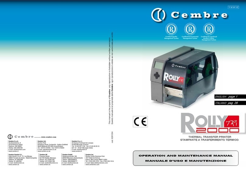 Cembre Rolly TR1 User manual Cembre Rolly TR1 User manual