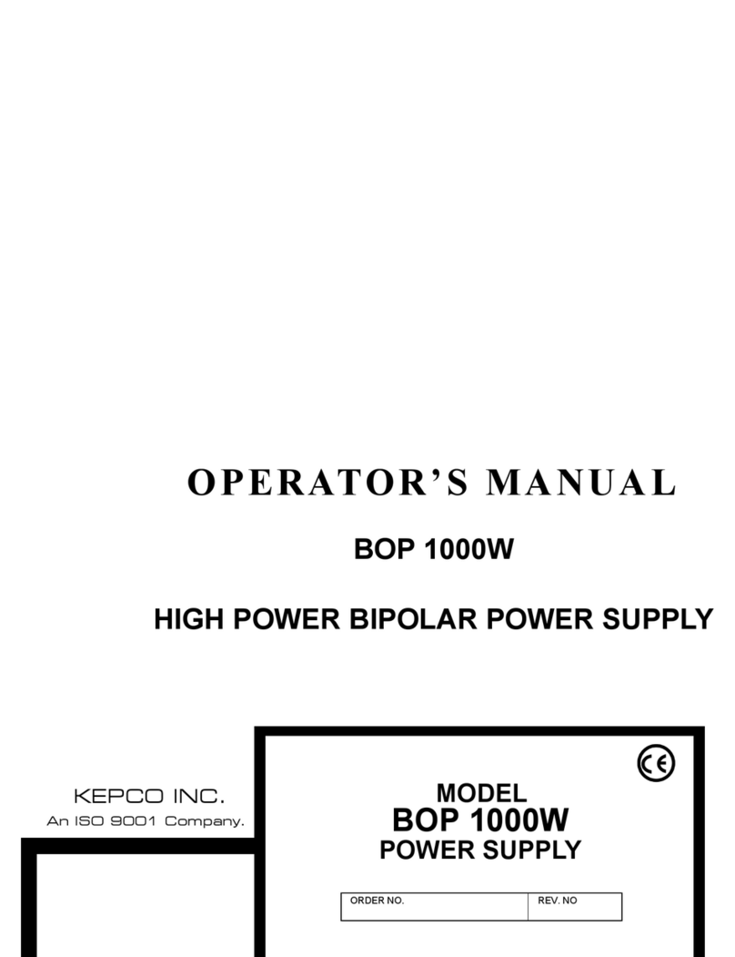 KEPCO BOP 1000W Operator's manual