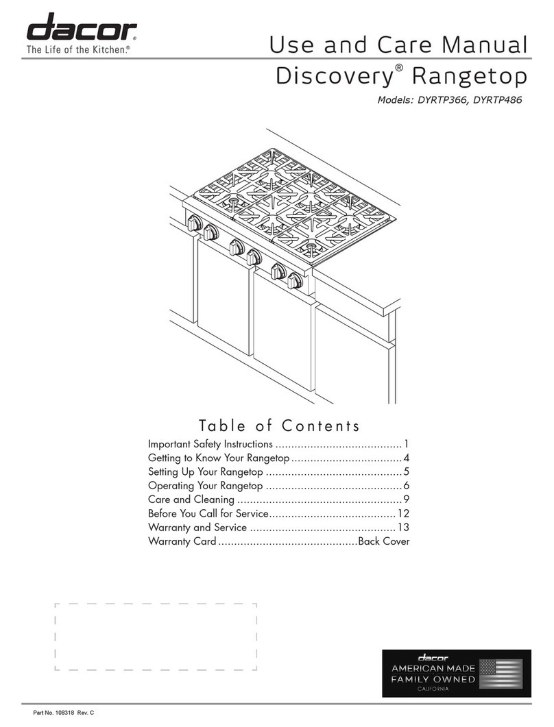 Dacor DYRTP366 User manual
