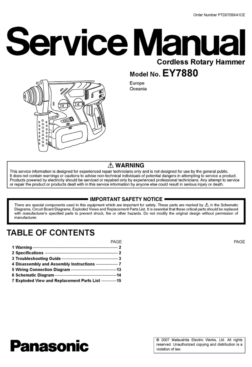 Panasonic EY7880 - 28.8V ROTARY HAMMER Service manual