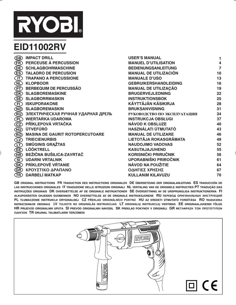 Ryobi EID11002RV user manual