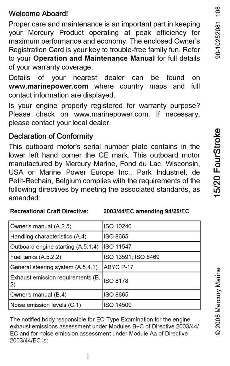 Mercury 15 FourStroke User manual