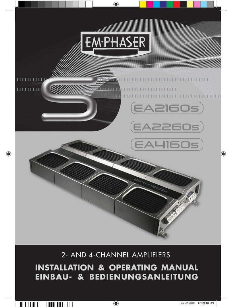 EMPHASER EA2160S Installation & operating manual