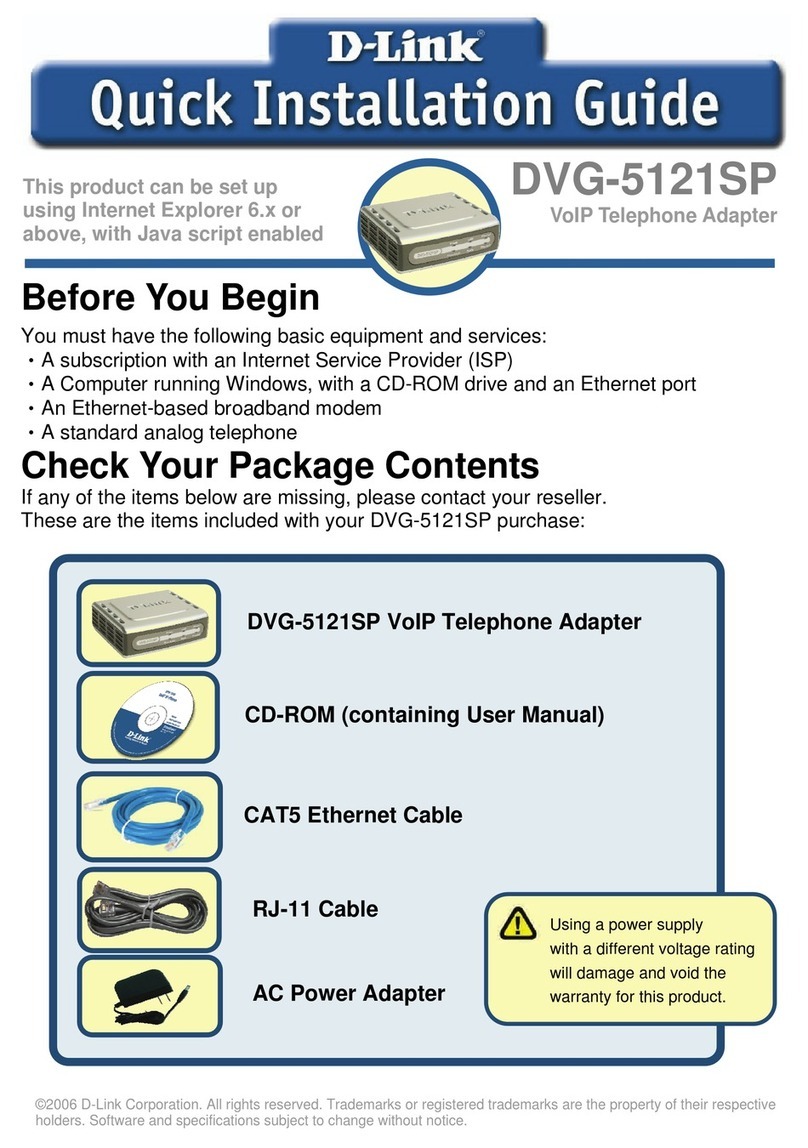 D-Link DVG-5121SP User manual D-Link DVG-5121SP User manual