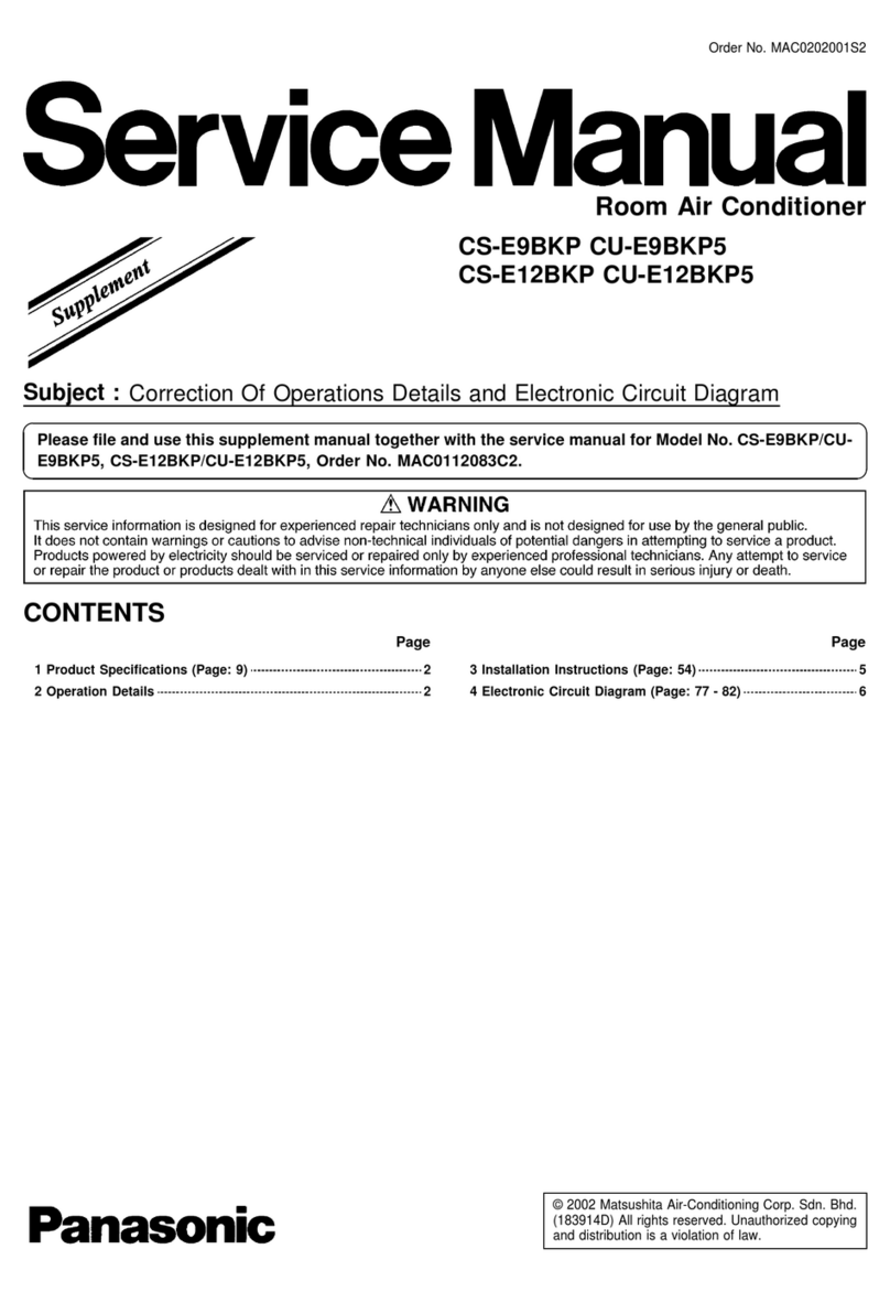 Panasonic CS-E9BKP User manual