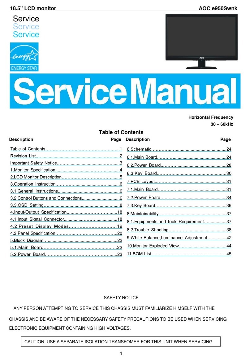 AOC e950Swnk User manual