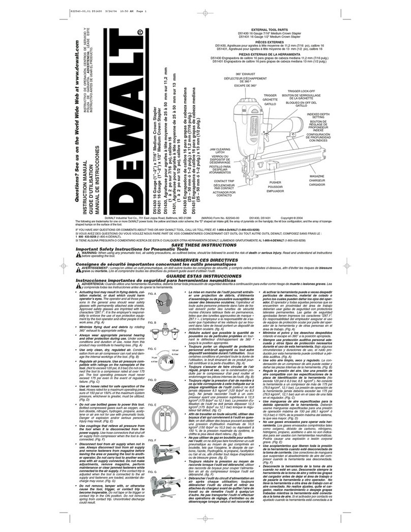 DeWalt D51430 User manual