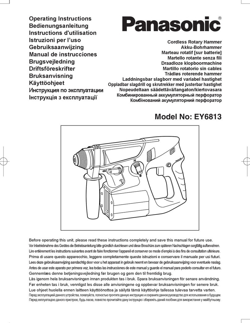 Panasonic EY6813 - HAMMER COR.DRILL&DRI operating instructions
