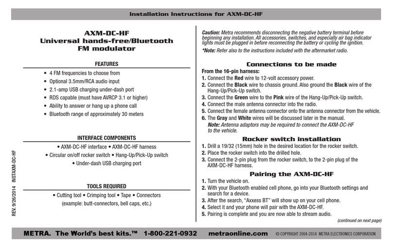 Metra Electronics AXM-DC-HF User manual