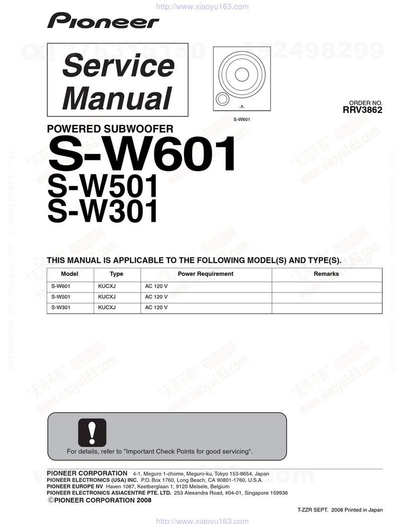 Pioneer S-W601 Service manual