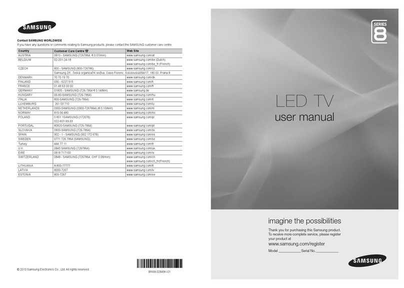 Samsung UE40C8790 User manual