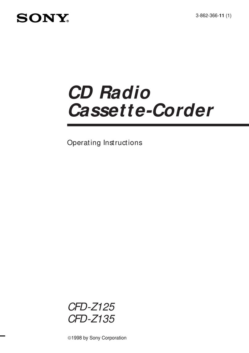Sony CFD-Z125 - Cd Radio Cassette-corder User manual