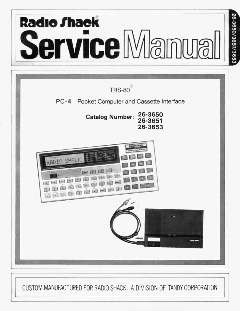 Radio Shack TRS-80 26-3650 Service manual