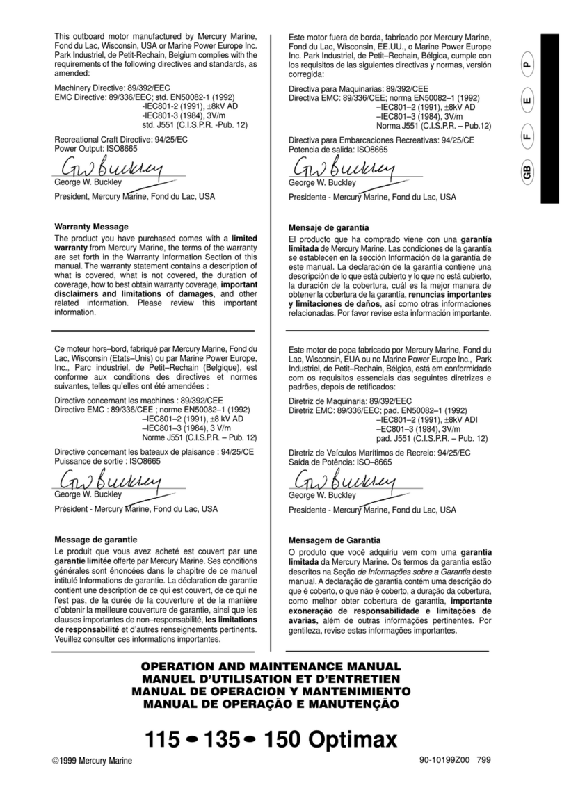 Mercury Optimax 115 User manual