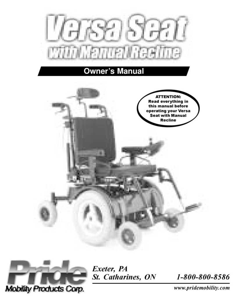 Pride Versa Seat User manual
