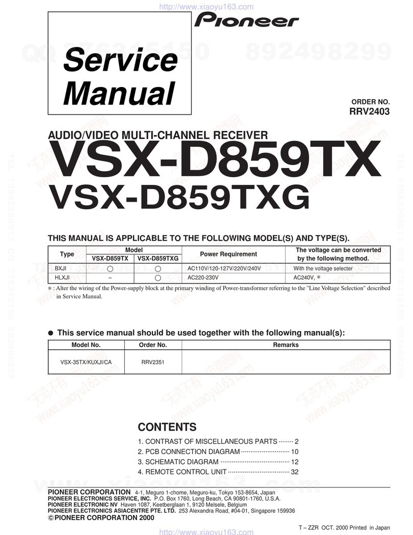 Pioneer VSX-D859TX User manual