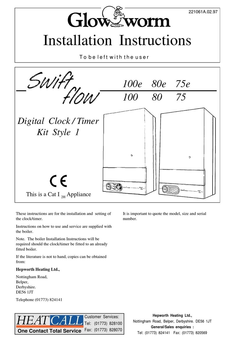 Glowworm swift flow 100e User manual