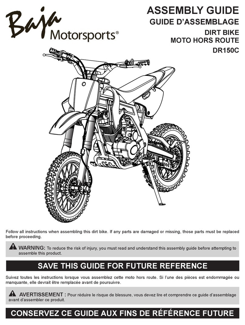 Baja motorsports DR150C Assembly guide