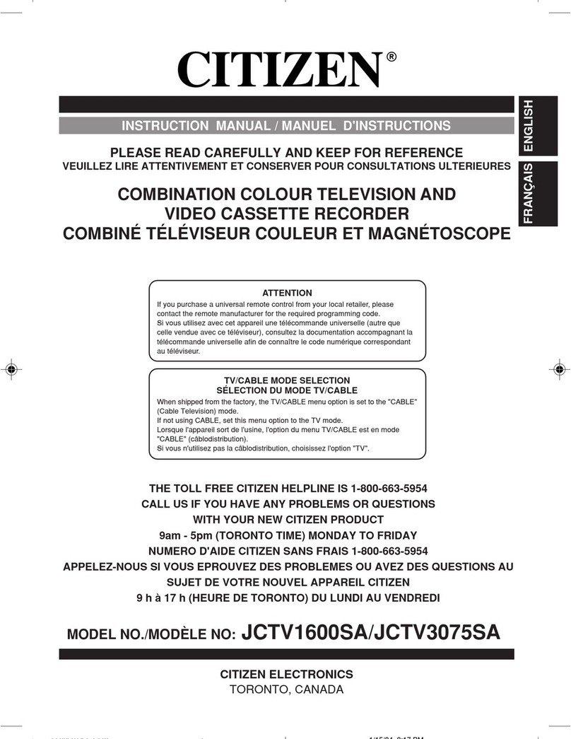 Citizen JCTV1600SA User manual