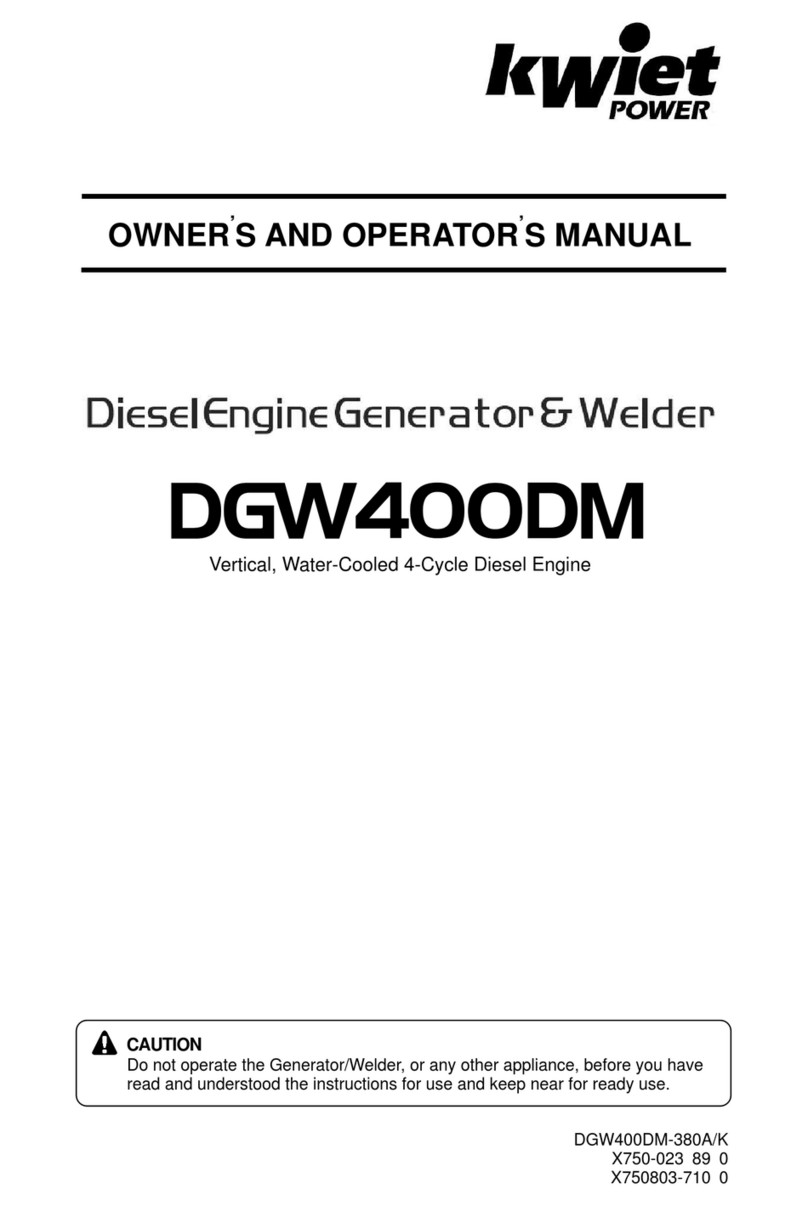 kWiet Power dgw400dm Owner's and operator's manual kWiet Power dgw400dm Owner's and operator's manual