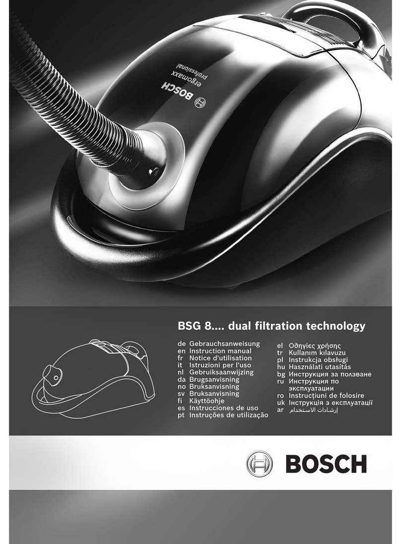 Bosch BSG8 series instruction manual
