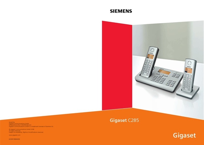 Siemens Gigaset C285 User manual