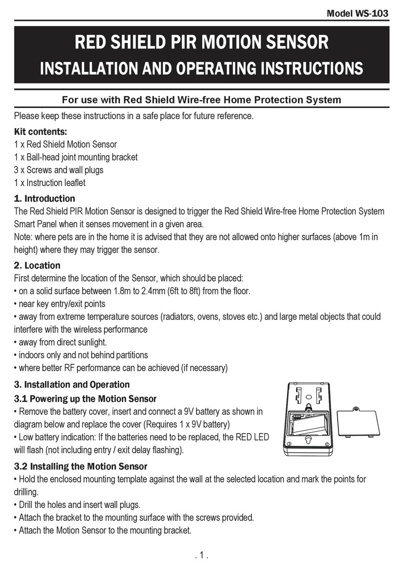 RED SHIELD WS-103 Installation and operating instructions