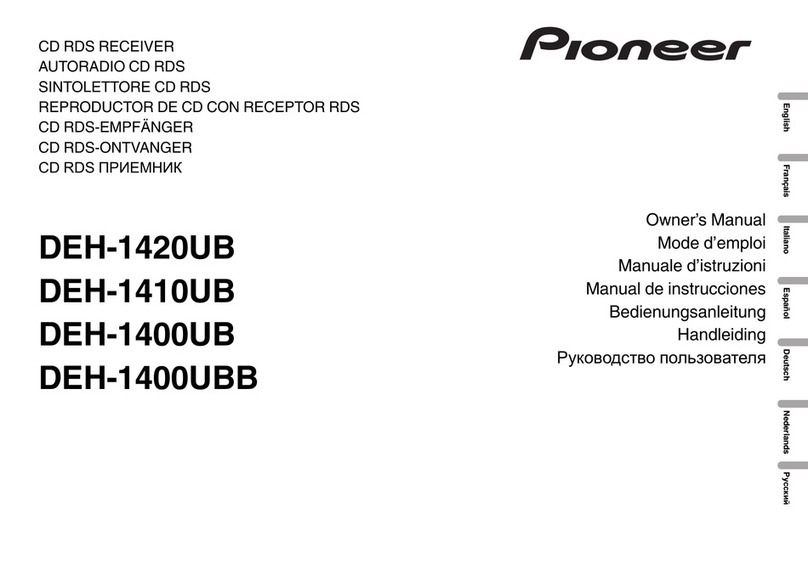 pioner DEH-1420UB owner's manual