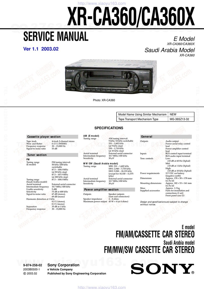 Sony XR-CA360 Service manual