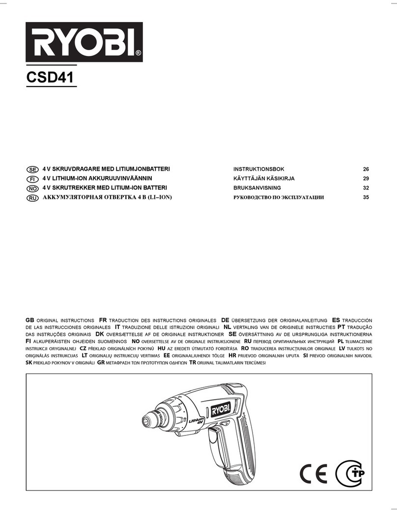 Ryobi CSD41 User manual